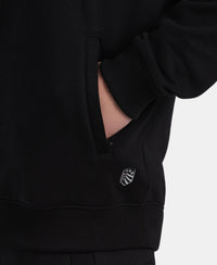 Super Combed Cotton Rich Fleece Jacket with StayWarm Technology - Black