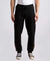 Super Combed Cotton Rich Fleece Fabric Regular Fit Jogger with Zipper Pockets - Black