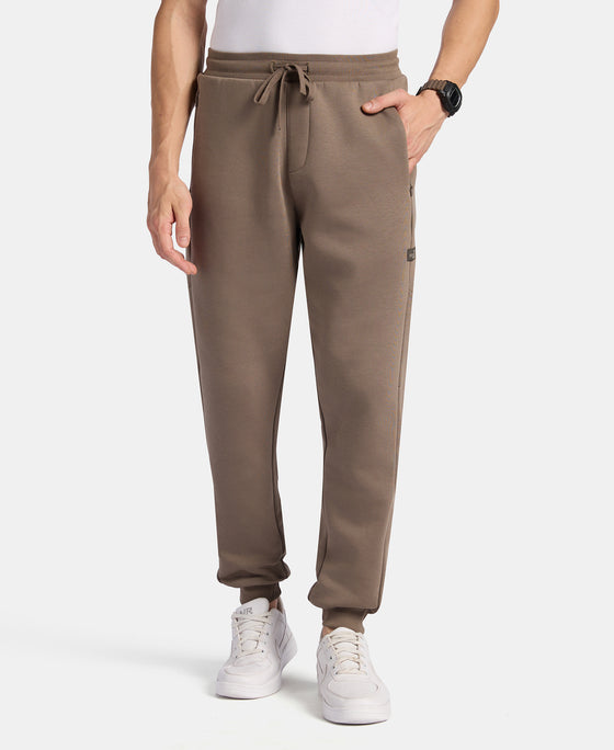 Super Combed Cotton Rich Fleece Fabric Regular Fit Jogger with Zipper Pockets - Bungee Cord
