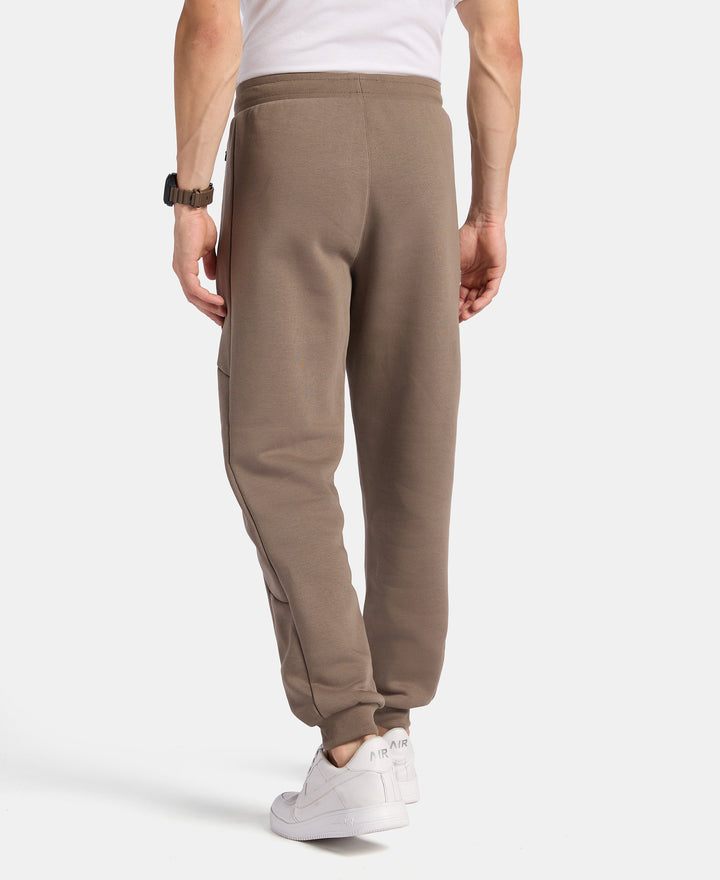 Super Combed Cotton Rich Fleece Fabric Regular Fit Jogger with Zipper Pockets - Bungee Cord