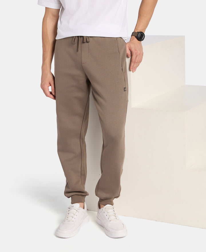 Super Combed Cotton Rich Fleece Fabric Regular Fit Jogger with Zipper Pockets - Bungee Cord