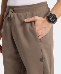 Super Combed Cotton Rich Fleece Fabric Regular Fit Jogger with Zipper Pockets - Bungee Cord