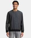 Super Combed Cotton Rich Sweatshirt with Ribbed Cuffs - Black