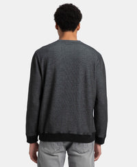 Super Combed Cotton Rich Sweatshirt with Ribbed Cuffs - Black