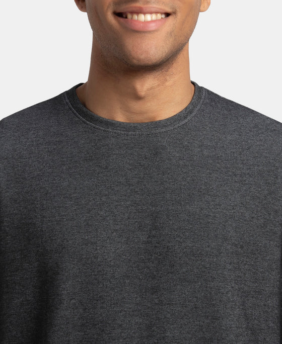 Super Combed Cotton Rich Sweatshirt with Ribbed Cuffs - Black