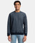 Super Combed Cotton Rich Sweatshirt with Ribbed Cuffs - Navy