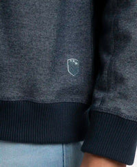Super Combed Cotton Rich Sweatshirt with Ribbed Cuffs - Navy