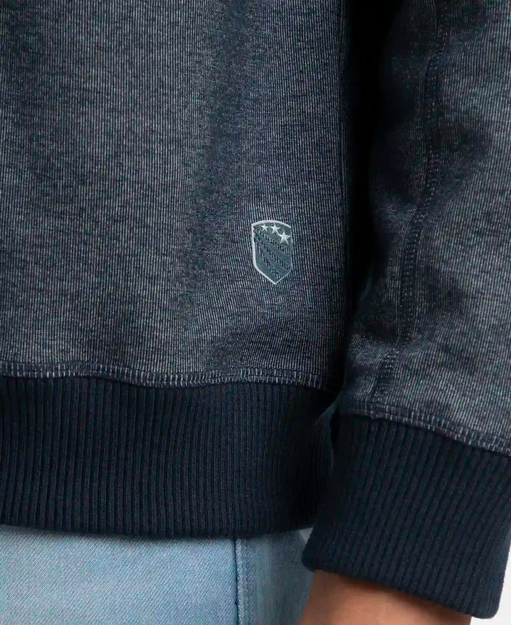 Super Combed Cotton Rich Sweatshirt with Ribbed Cuffs - Navy