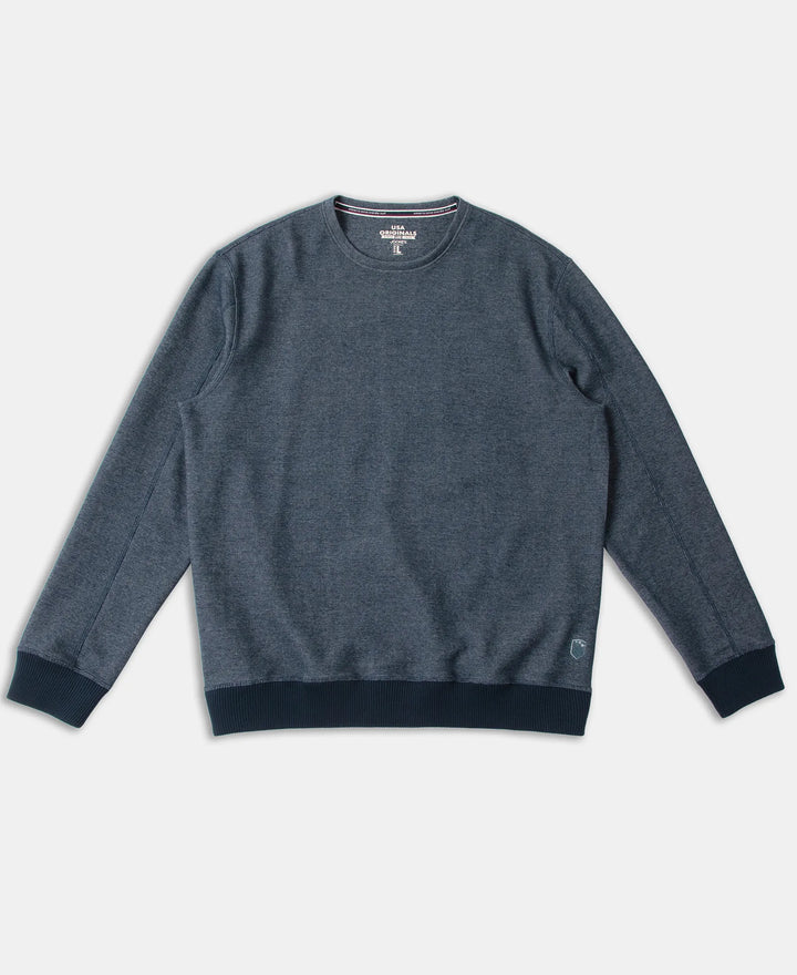 Super Combed Cotton Rich Sweatshirt with Ribbed Cuffs - Navy