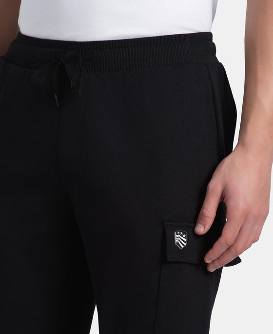 Super Combed Cotton Rich Regular Fit Cargo Pocket Shorts - Black
