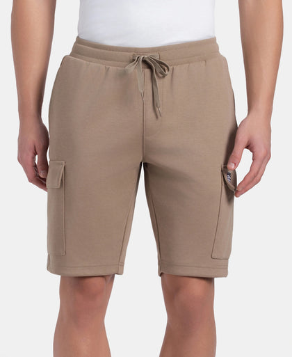 Super Combed Cotton Rich Regular Fit Cargo Pocket Shorts - Desert Taupe