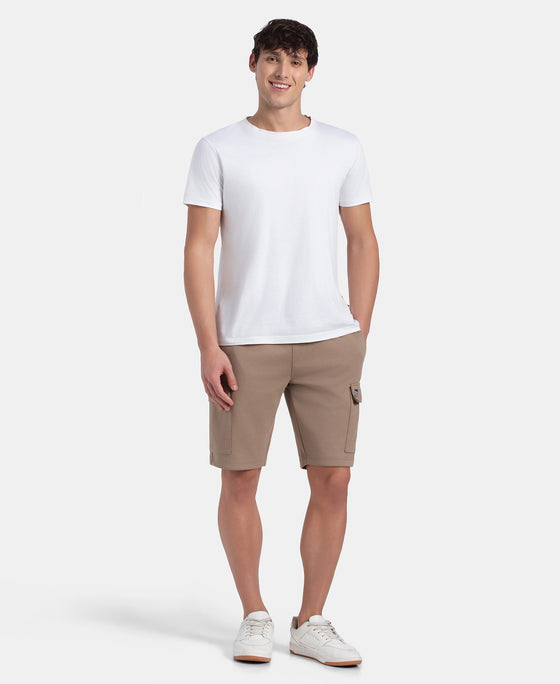 Super Combed Cotton Rich Regular Fit Cargo Pocket Shorts - Desert Taupe