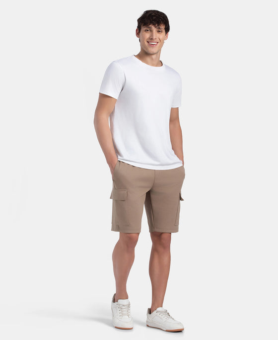 Super Combed Cotton Rich Regular Fit Cargo Pocket Shorts - Desert Taupe