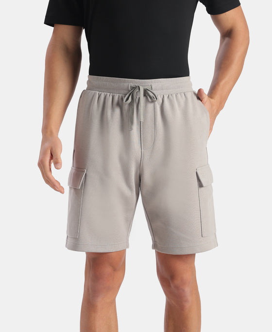 Super Combed Cotton Rich Regular Fit Cargo Pocket Shorts - Ghost Gray