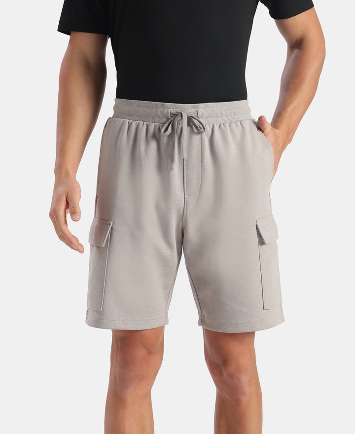 Super Combed Cotton Rich Regular Fit Cargo Pocket Shorts - Ghost Gray