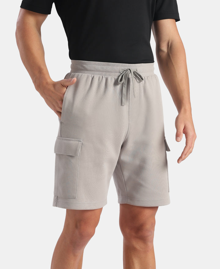 Super Combed Cotton Rich Regular Fit Cargo Pocket Shorts - Ghost Gray