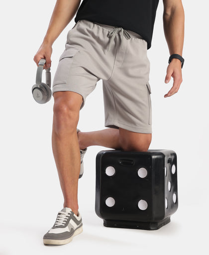 Super Combed Cotton Rich Regular Fit Cargo Pocket Shorts - Ghost Gray