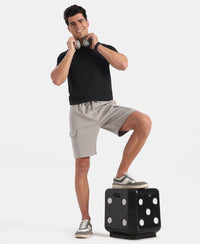 Super Combed Cotton Rich Regular Fit Cargo Pocket Shorts - Ghost Gray