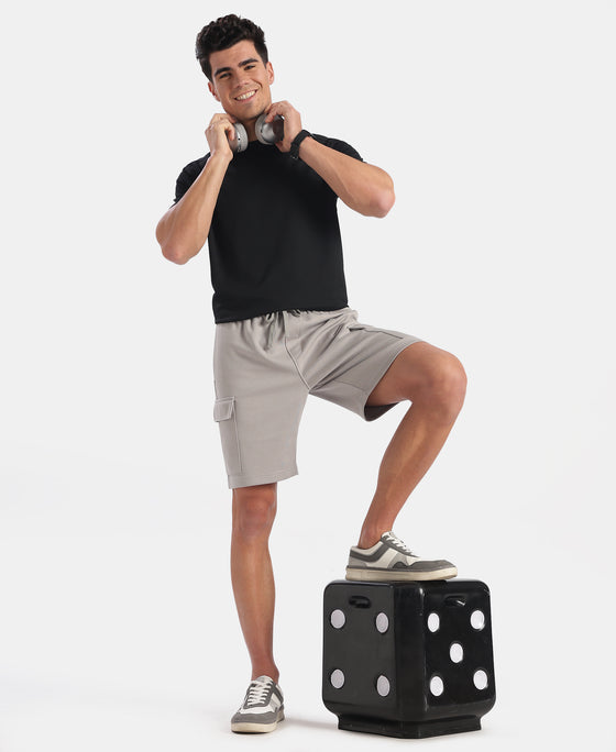 Super Combed Cotton Rich Regular Fit Cargo Pocket Shorts - Ghost Gray