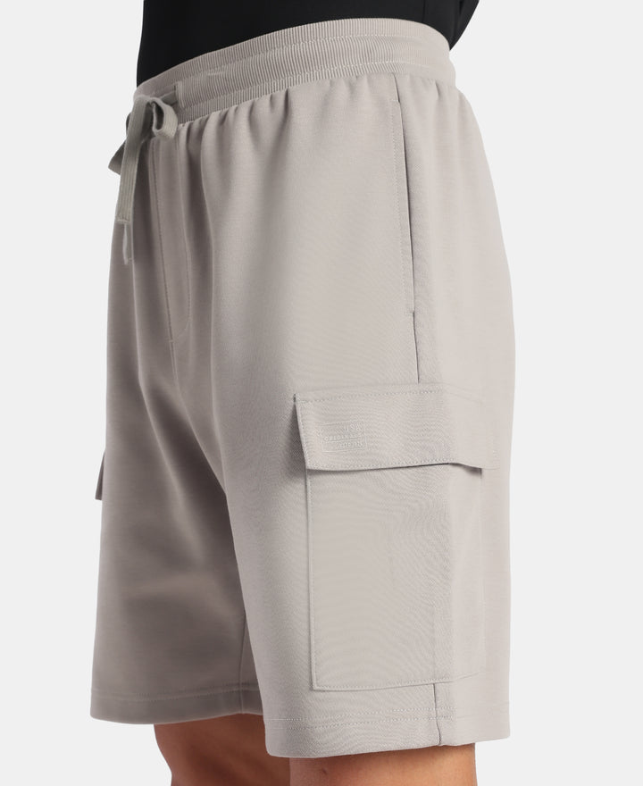 Super Combed Cotton Rich Regular Fit Cargo Pocket Shorts - Ghost Gray
