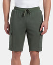Super Combed Cotton Rich Regular Fit Cargo Pocket Shorts - Thyme