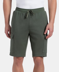 Super Combed Cotton Rich Regular Fit Cargo Pocket Shorts - Thyme