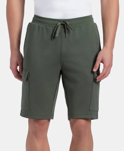 Super Combed Cotton Rich Regular Fit Cargo Pocket Shorts - Thyme