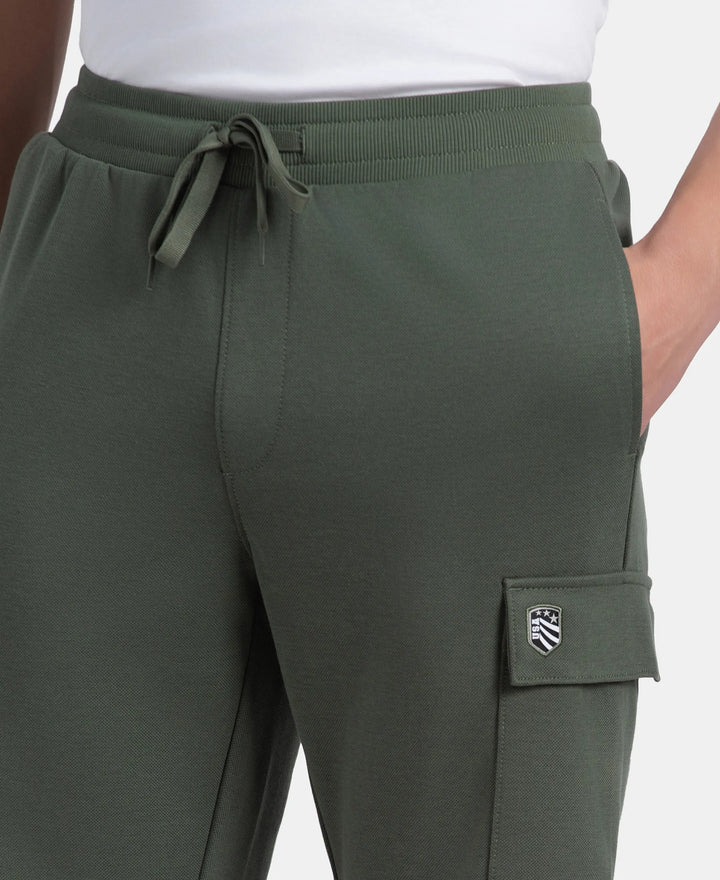 Super Combed Cotton Rich Regular Fit Cargo Pocket Shorts - Thyme