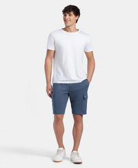 Super Combed Cotton Rich Regular Fit Cargo Pocket Shorts - Vintage Indigo