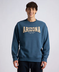 Super Combed Cotton Rich Fleece Printed Sweatshirt with StayWarm Technology - Ensign Blue