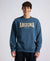 Super Combed Cotton Rich Fleece Printed Sweatshirt with StayWarm Technology - Ensign Blue