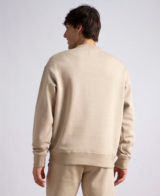 Super Combed Cotton Rich Fleece Printed Sweatshirt with StayWarm Technology - Pure Cashmere