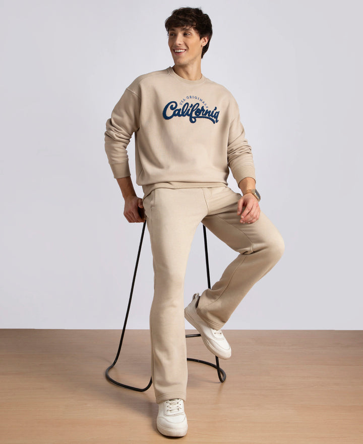 Super Combed Cotton Rich Fleece Printed Sweatshirt with StayWarm Technology - Pure Cashmere