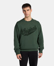 Super Combed Cotton Rich Fleece Printed Sweatshirt with StayWarm Technology - Sycamore
