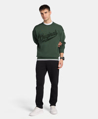 Super Combed Cotton Rich Fleece Printed Sweatshirt with StayWarm Technology - Sycamore