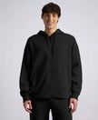Oversized Super Combed Cotton Rich Fleece Jacket with StayWarm Technology - Black