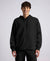 Oversized Super Combed Cotton Rich Fleece Jacket with StayWarm Technology - Black