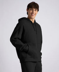 Oversized Super Combed Cotton Rich Fleece Jacket with StayWarm Technology - Black