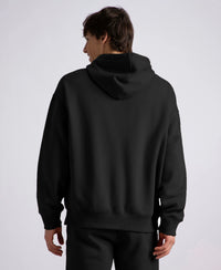 Oversized Super Combed Cotton Rich Fleece Jacket with StayWarm Technology - Black
