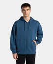 Oversized Super Combed Cotton Rich Fleece Jacket with StayWarm Technology - Blue Wing Teal