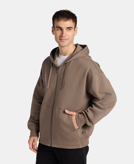 Oversized Super Combed Cotton Rich Fleece Jacket with StayWarm Technology - Bungee Cord