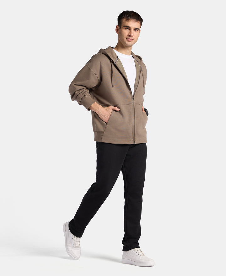 Oversized Super Combed Cotton Rich Fleece Jacket with StayWarm Technology - Bungee Cord