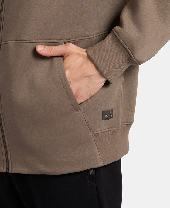 Oversized Super Combed Cotton Rich Fleece Jacket with StayWarm Technology - Bungee Cord