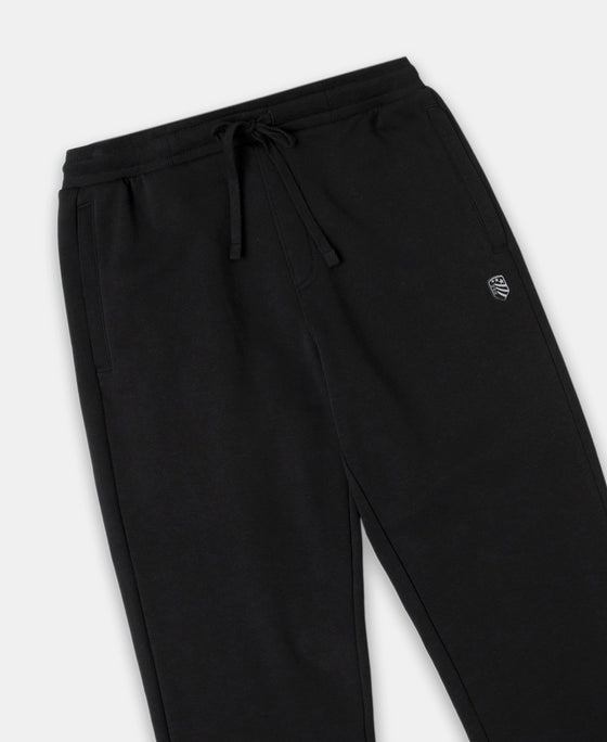 Super Combed Cotton Rich Fleece Trackpants with StayWarm Technology - Black
