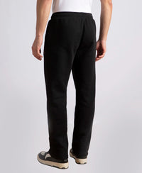 Super Combed Cotton Rich Straight Fit Fleece Trackpants with StayWarm Technology - Black