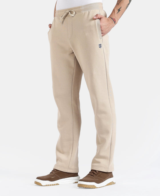 Super Combed Cotton Rich Straight Fit Fleece Trackpants with StayWarm Technology - Pure Cashmere