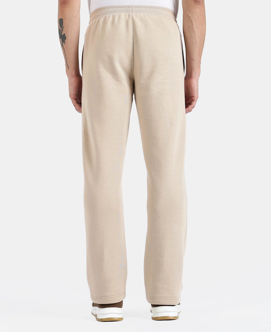 Super Combed Cotton Rich Straight Fit Fleece Trackpants with StayWarm Technology - Pure Cashmere
