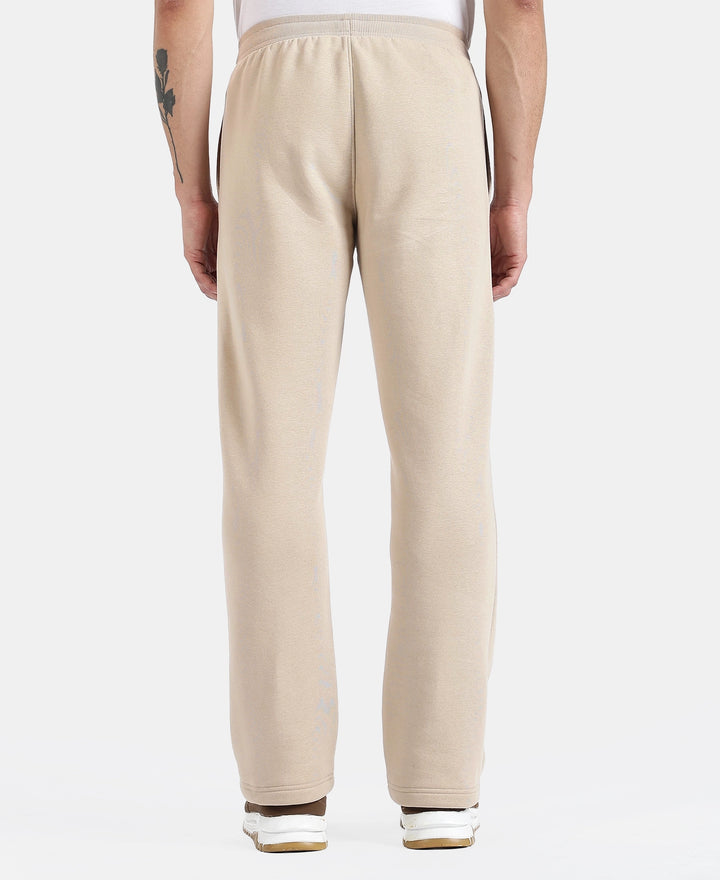 Super Combed Cotton Rich Straight Fit Fleece Trackpants with StayWarm Technology - Pure Cashmere