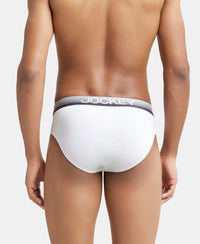 Super Combed Cotton Elastane Stretch Solid Brief with Ultrasoft Waistband - Assorted