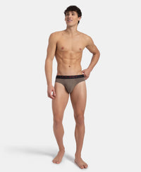 Super Combed Cotton Elastane Stretch Solid Brief with Ultrasoft Waistband - Dark Khaki